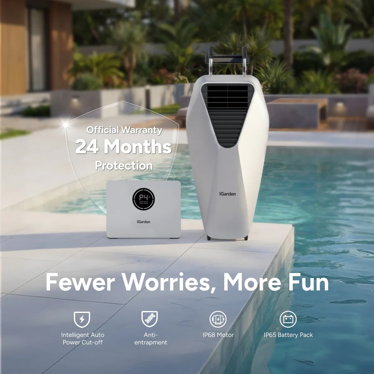 iGarden Portable Pool Swim Jet Machine App Control 10 Hour Runtime 1100 GPM