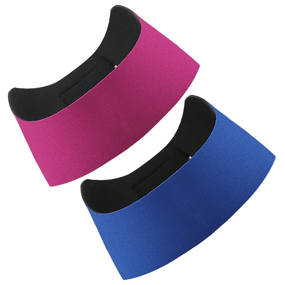 2Pcs Reusable Swim Ear Headbands with Hook and Loop for Bathing and Swimming