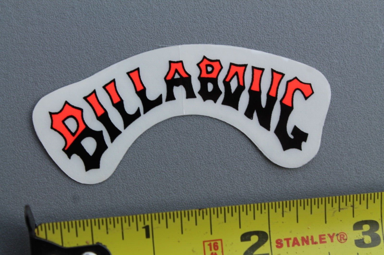 Billabong Surfboards Clear Neon Orange Black OG 80’s B8 Vintage Surfing STICKER