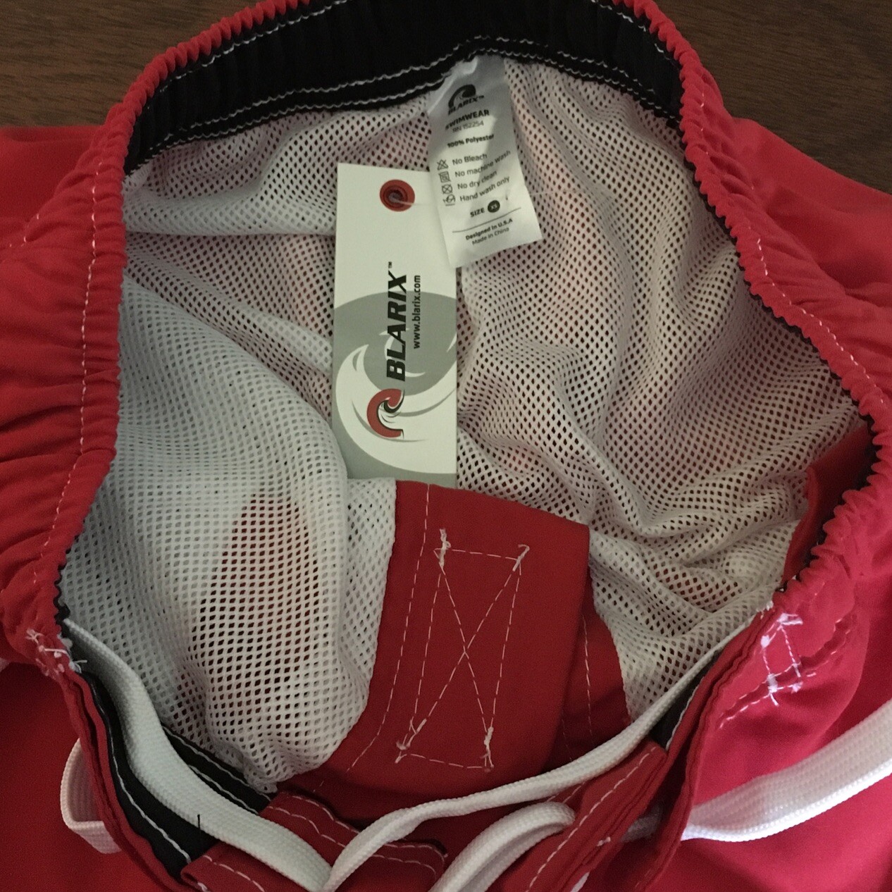 Men’s BLARIX Lifeguard Swim Red X-small Board Shorts Brand New Tags XS Lined New