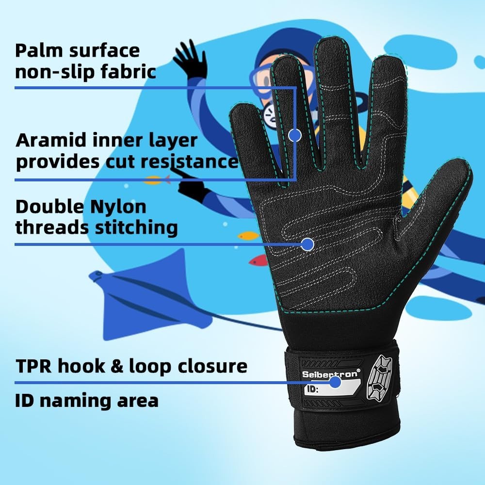 Puncture Resistant Diving Gloves – Aramid Anti-Cut, C.R.D.G 1.0, Safety Gear