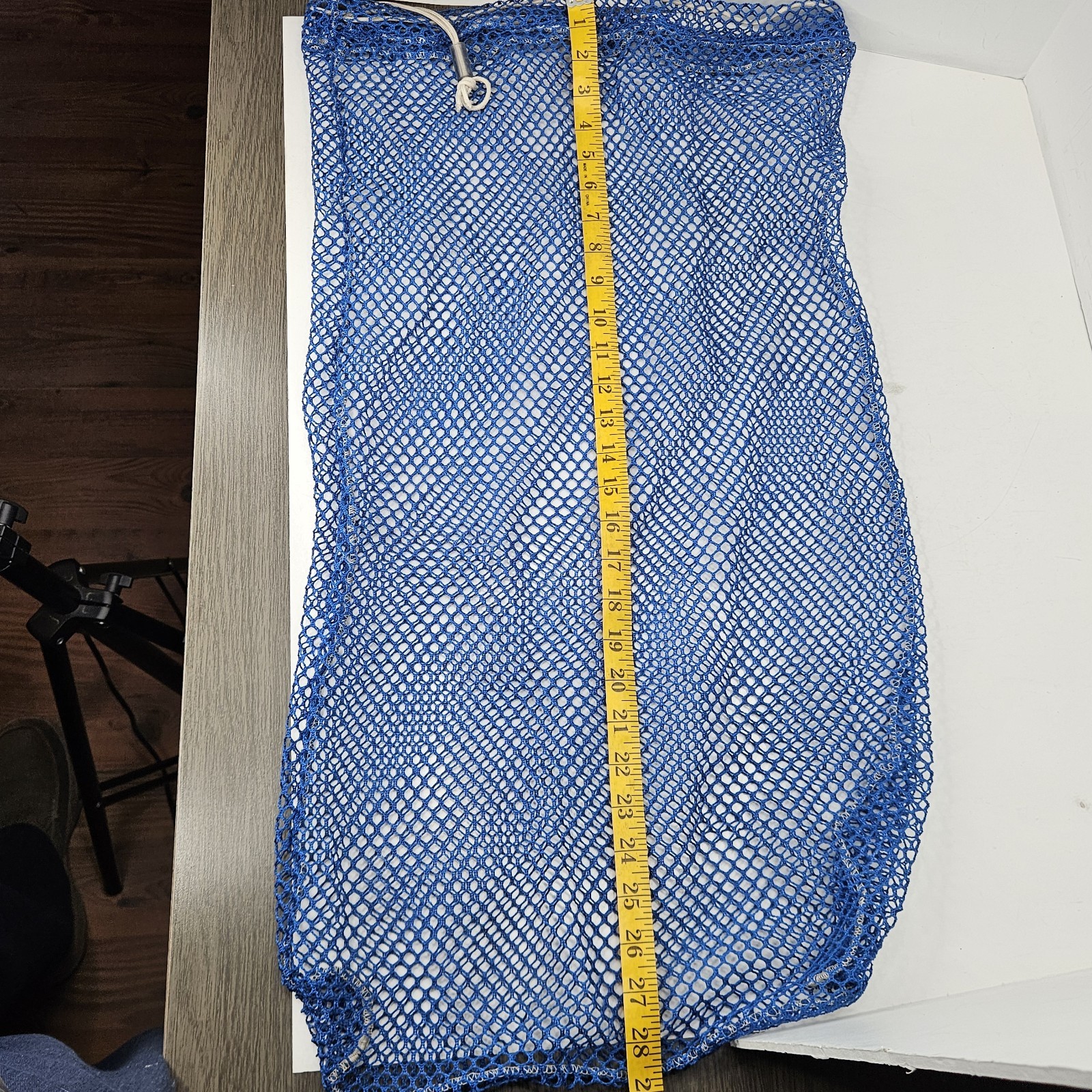 Large Scuba Diving Bag 28 x 16 Mesh Gear Organizer, Swim Fins Holder, Blue USED