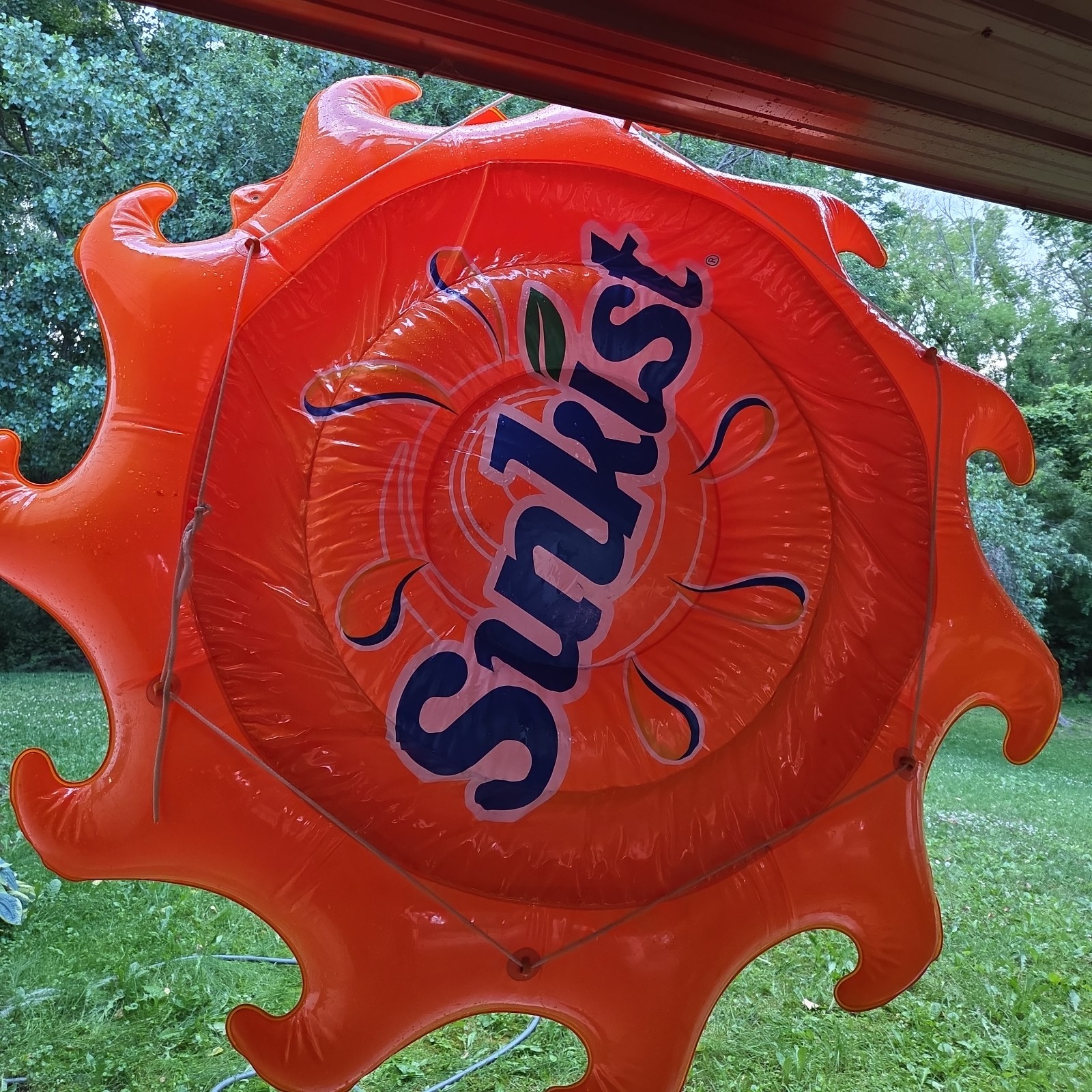 SUNKIST Orange Soda Sun Float 5.5 Feet Wide Durable Pool Lake Inflatable Summer