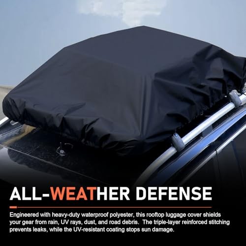 Car Roof Rack Cover, Dual-Sided Waterproof Luggage Rain Cover, Seamless