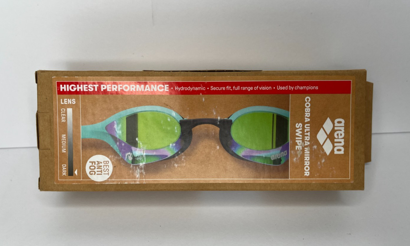 ARENA Unisex Cobra Ultra Swipe Racing Swim Goggle Emerald/Peacock