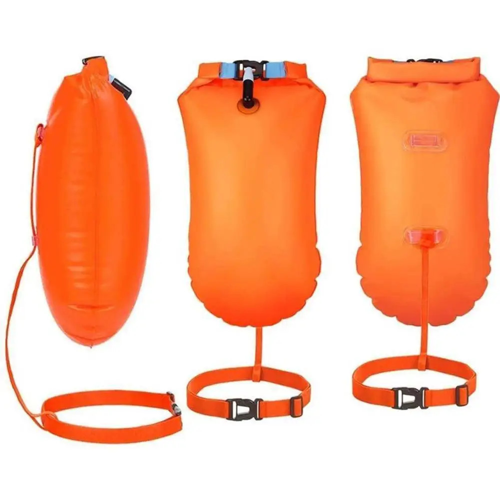 Outdoor Safety Swimming Buoy – Waterproof PVC Float Bag with Waist Belt & Storag