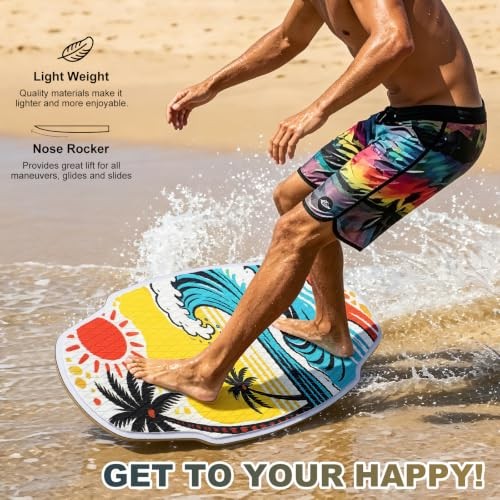 35-inch Wooden Skimboard for Beginners and Adults | Surface with EVA Non Summer