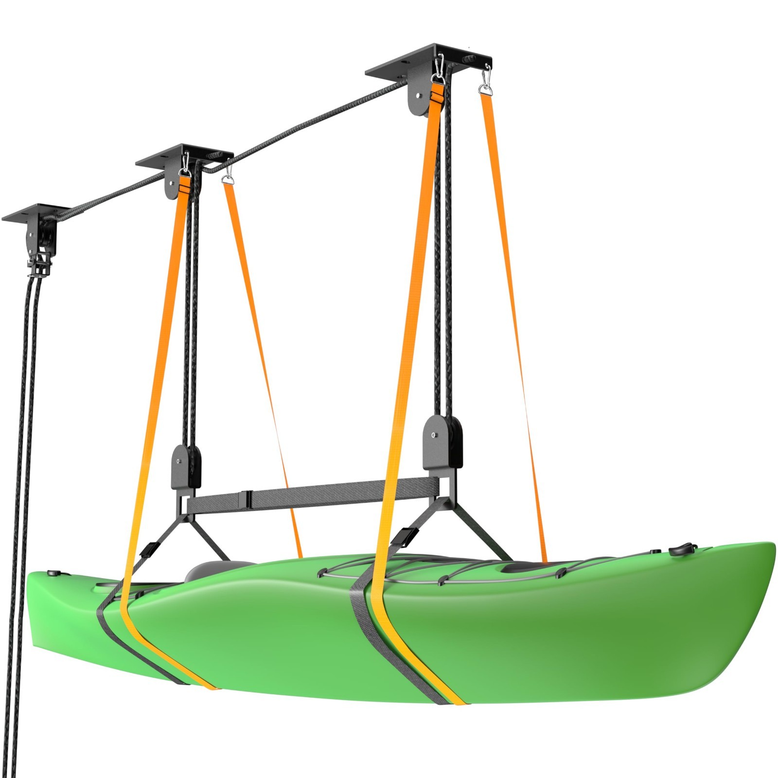 Canoe Hoist Pulley System for Garage Ceiling, 150 lbs Capacity, Overhead Space S