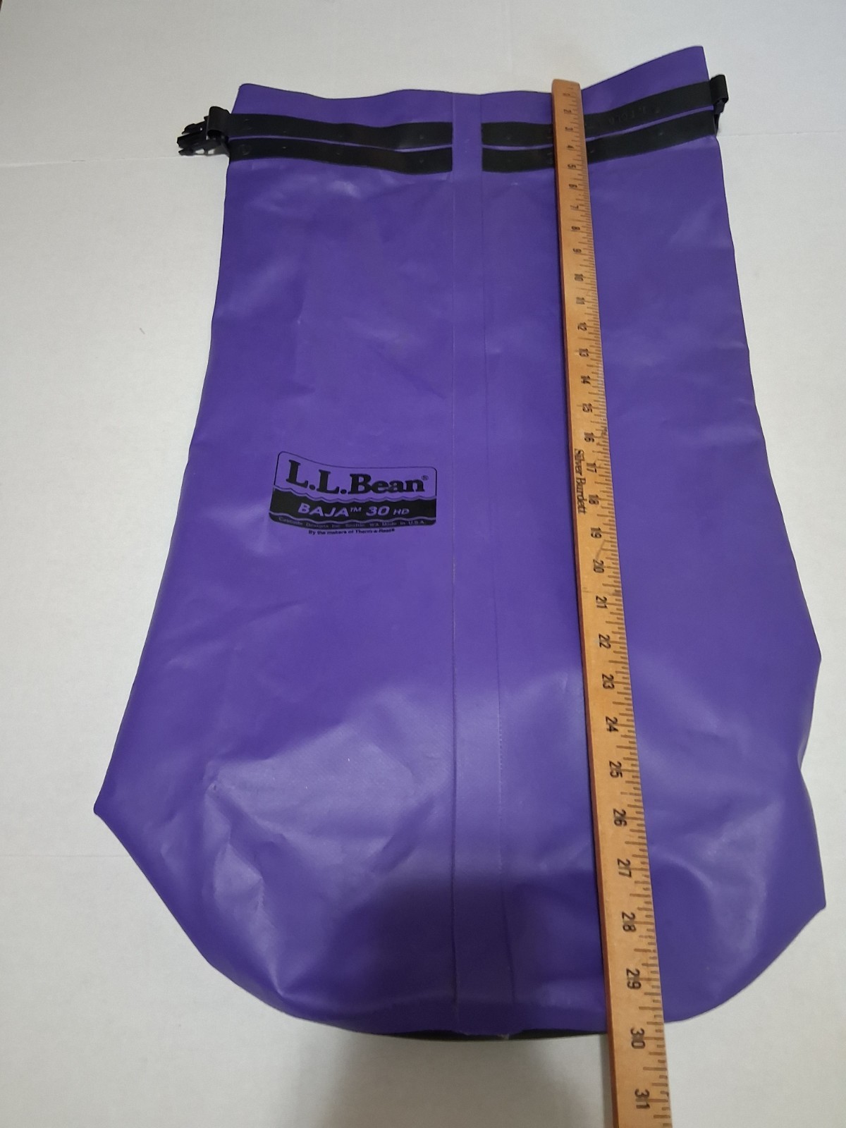 L.L. Bean Baja 30 HD Dry Bag Purple Roll-Top Waterproof Duffel Cascade