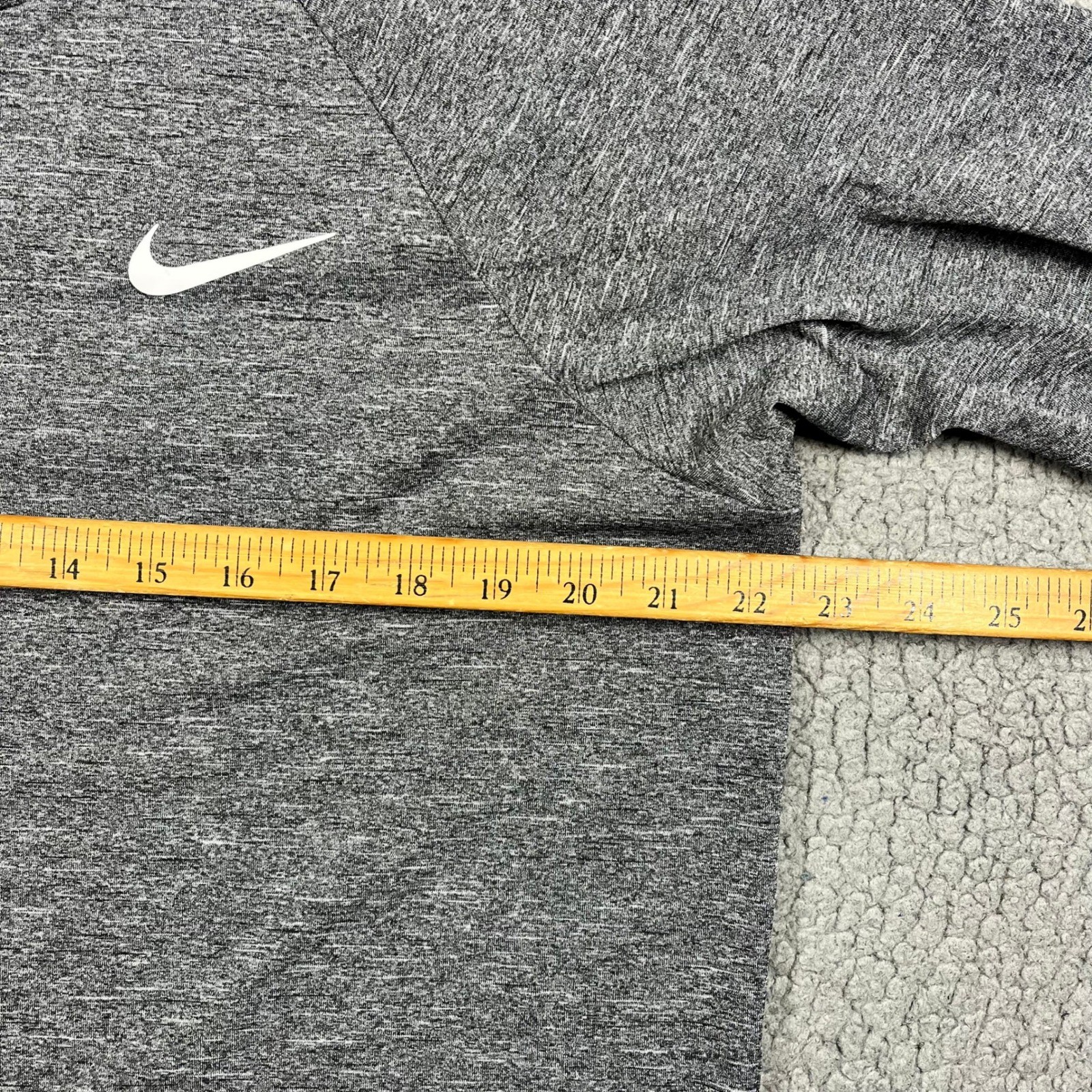 Nike Swim Mens Dri-FIT UPF 40+ Heathered Grey Hooded Rash Guard NESSB669 L