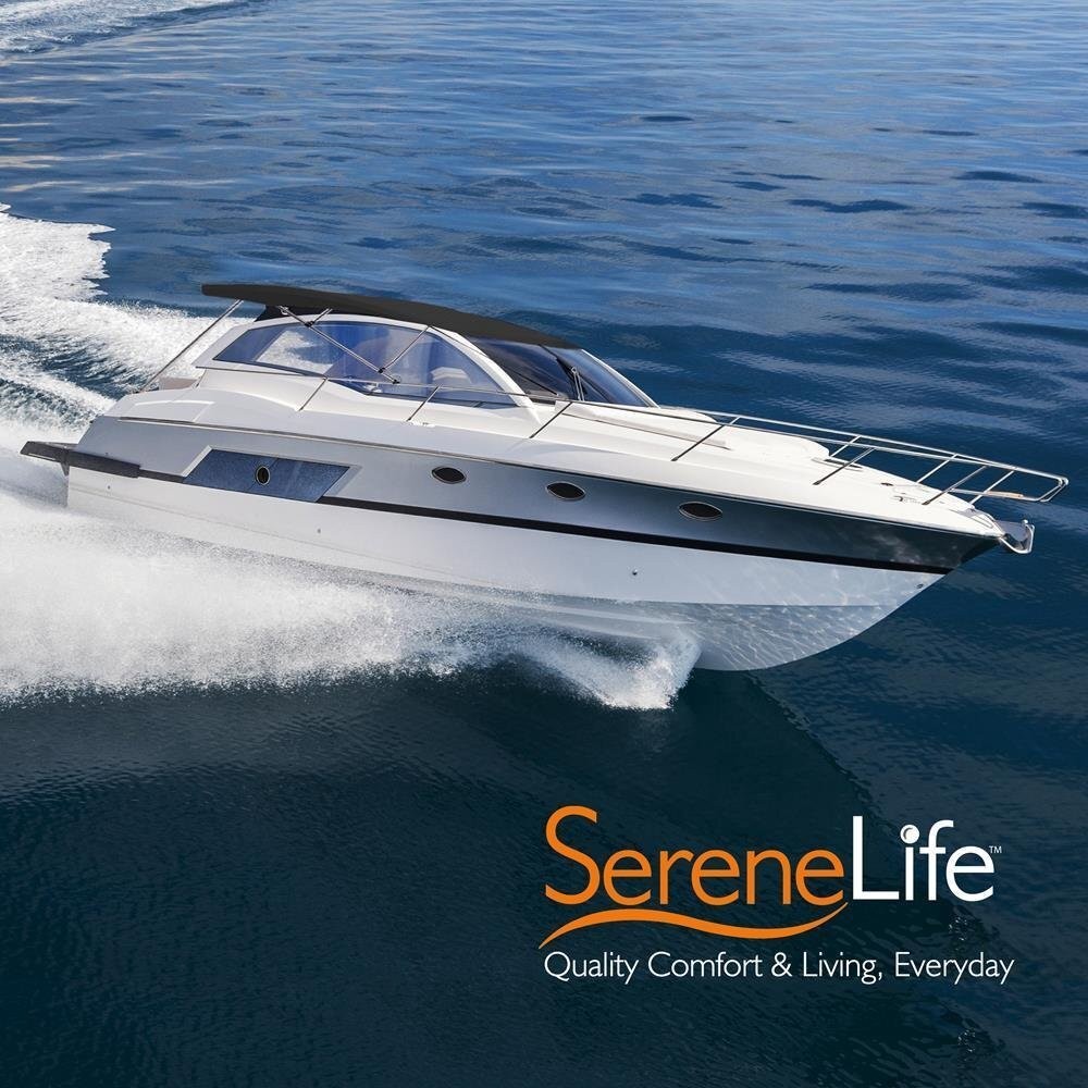 SereneLife Waterproof Boat Bimini Top Cover – 67-72″ W 4 Bow Bimini Top