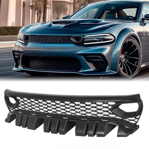 Front Upper Lower Grille For 2015-2021 Dodge Charger SRT Scat Pack UPPER