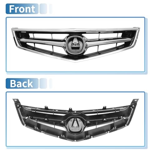 Front Upper Hood Bumper Grille Grill for Acura TSX 2006-2008 Front Upper