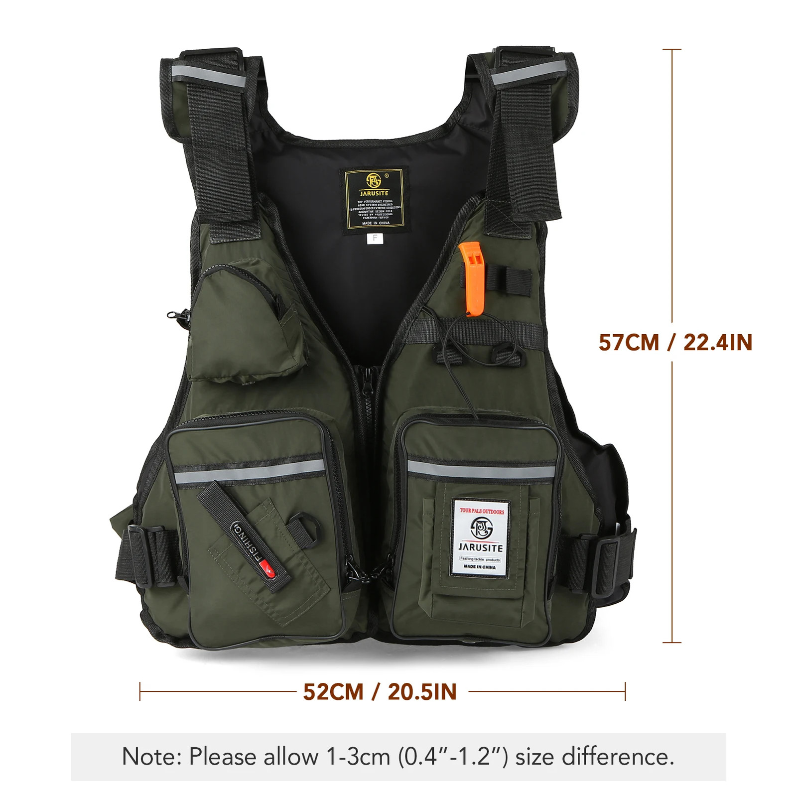 Men Professional Life Jacket Buoyancy Suit Portable Fishing Vest Multi-Pocket