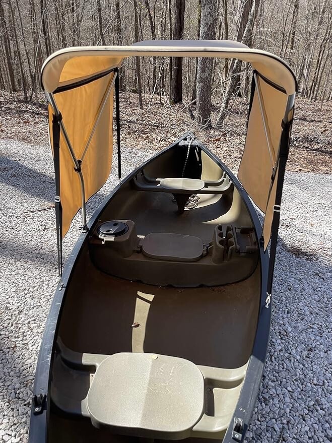 CRO 3’x5’ Kayak/Canoe Sun Shade Canopy Bimini Conestoga Wagon w/ Side Curtains