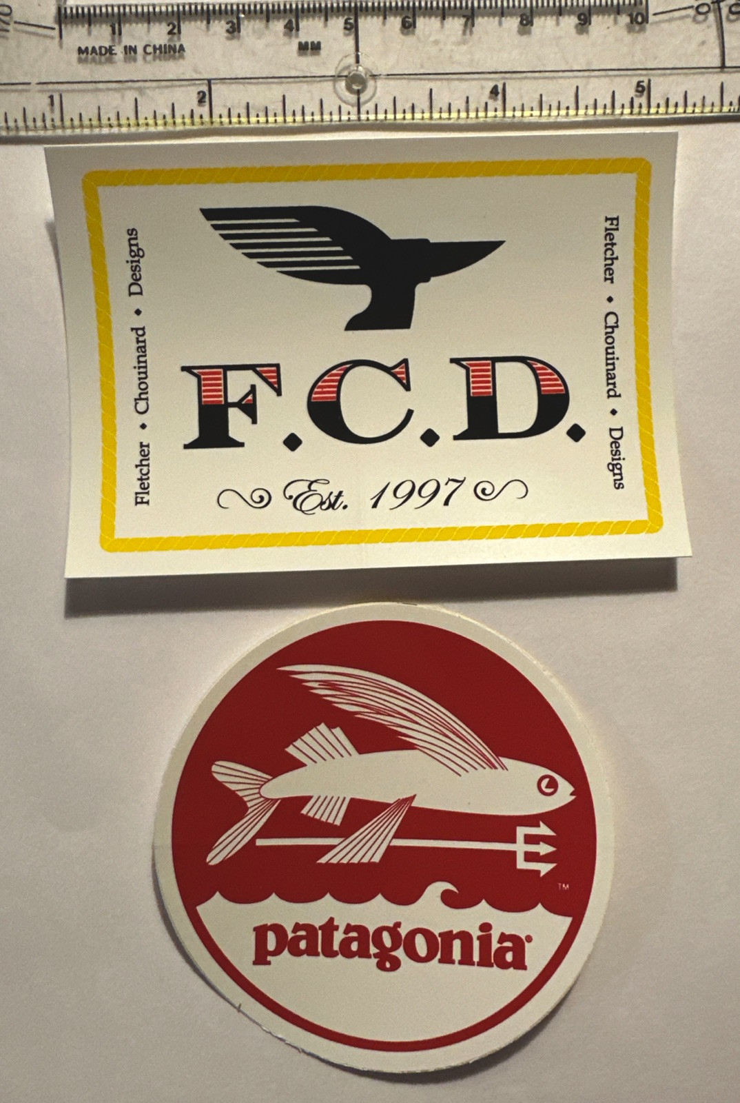 Patagonia Surf & FCD Sticker Combo – 2 Stickers – Fletcher Chouinard Designs