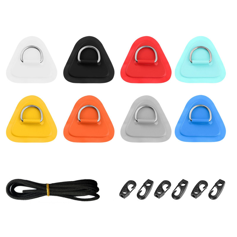 6x Marine D Ring Pad Patch for PVC Inflatable Boat Raft Dinghy Surfboard Outdoor