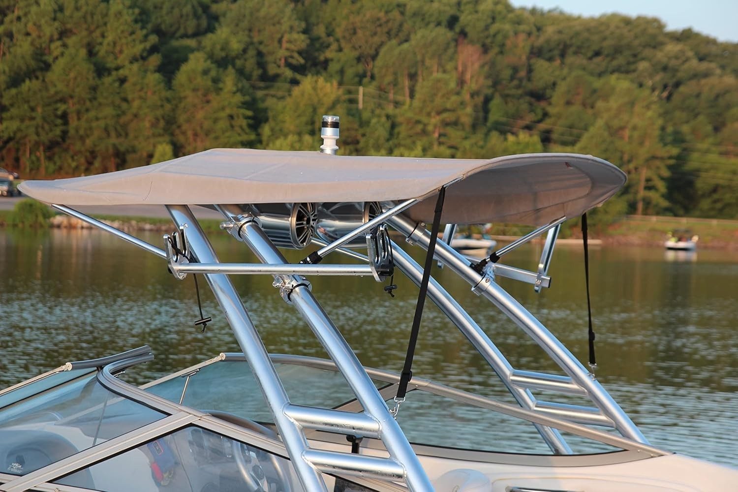 Monster Tower Water Ski Rack Quick Release Boat Mount Aluminum Silver
