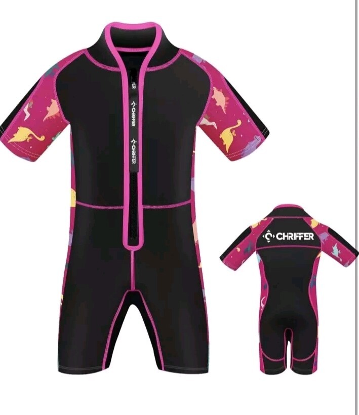 2 Chriffer Unisex Child Wetsuits Wet Suits 2mm Neoprene Thermal Pink XL (9/10)