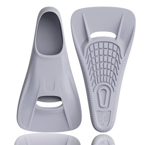 Swim Fins Adult Swim Training Fins for XS (US Male 3.5-5 US Female 4.5-6) Grey