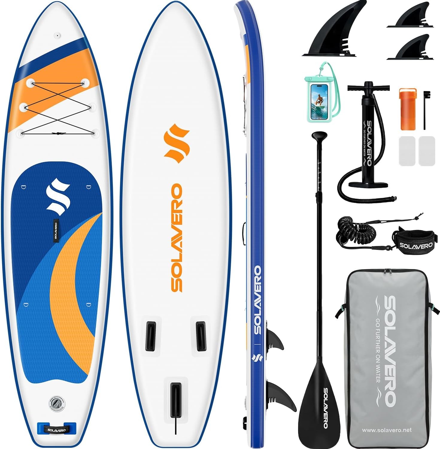 11′ Inflatable Stand Up Paddle Board with SUP Accessories, Blow UP Paddle Board