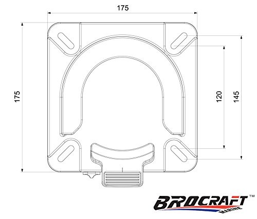 BroCraft Boat Seat Swivel Mount Removable Bracket With Quick Disconnect