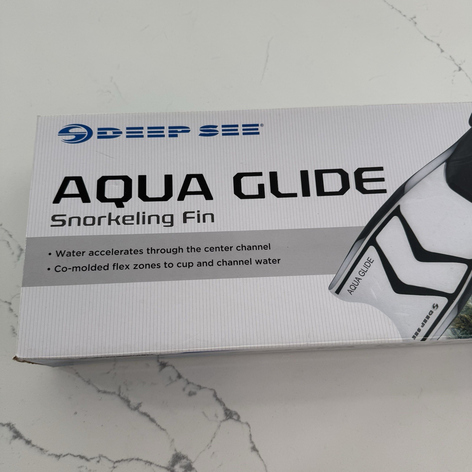 Deep Sea Aquaglide Snorkeling Fins Black S/M 5-9 New In Box
