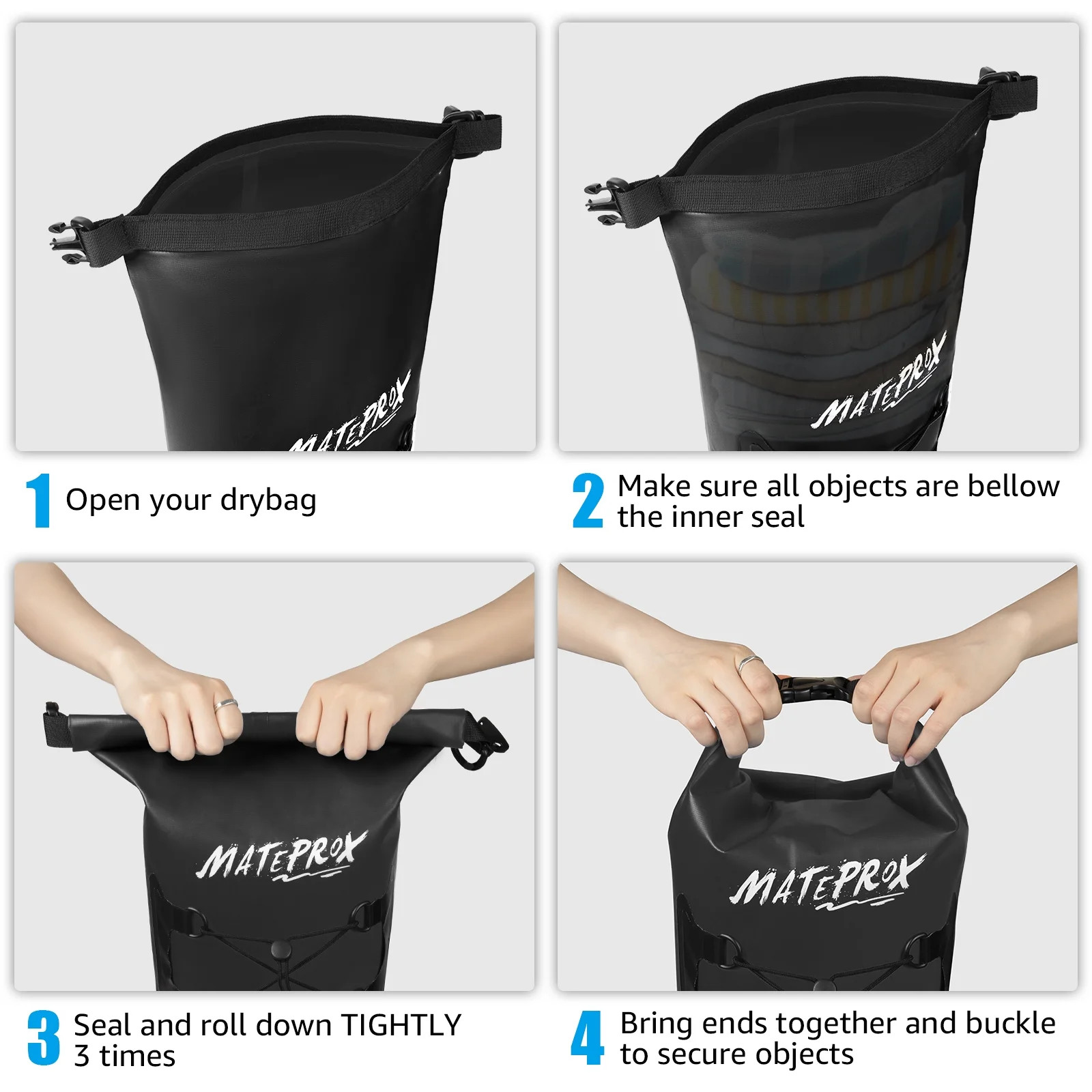 Waterproof Dry Bag, 20L Floating Dry Pouch Beach Bags for Kayaking Boating Rafti