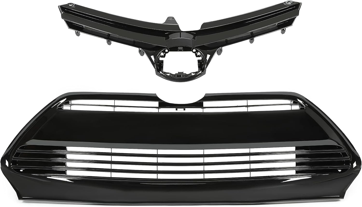 Upper Lower Grill Compatible with 2017 2018 2019 Toyota Corolla LE XLE 5311102B