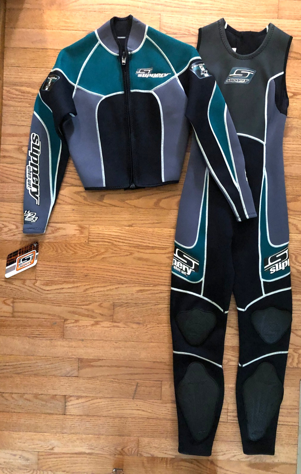NWT Vtg Slippery When Wet 2-pc WETSUIT~Formula 2~Women Sz S~Surf SWIM Dive SCUBA