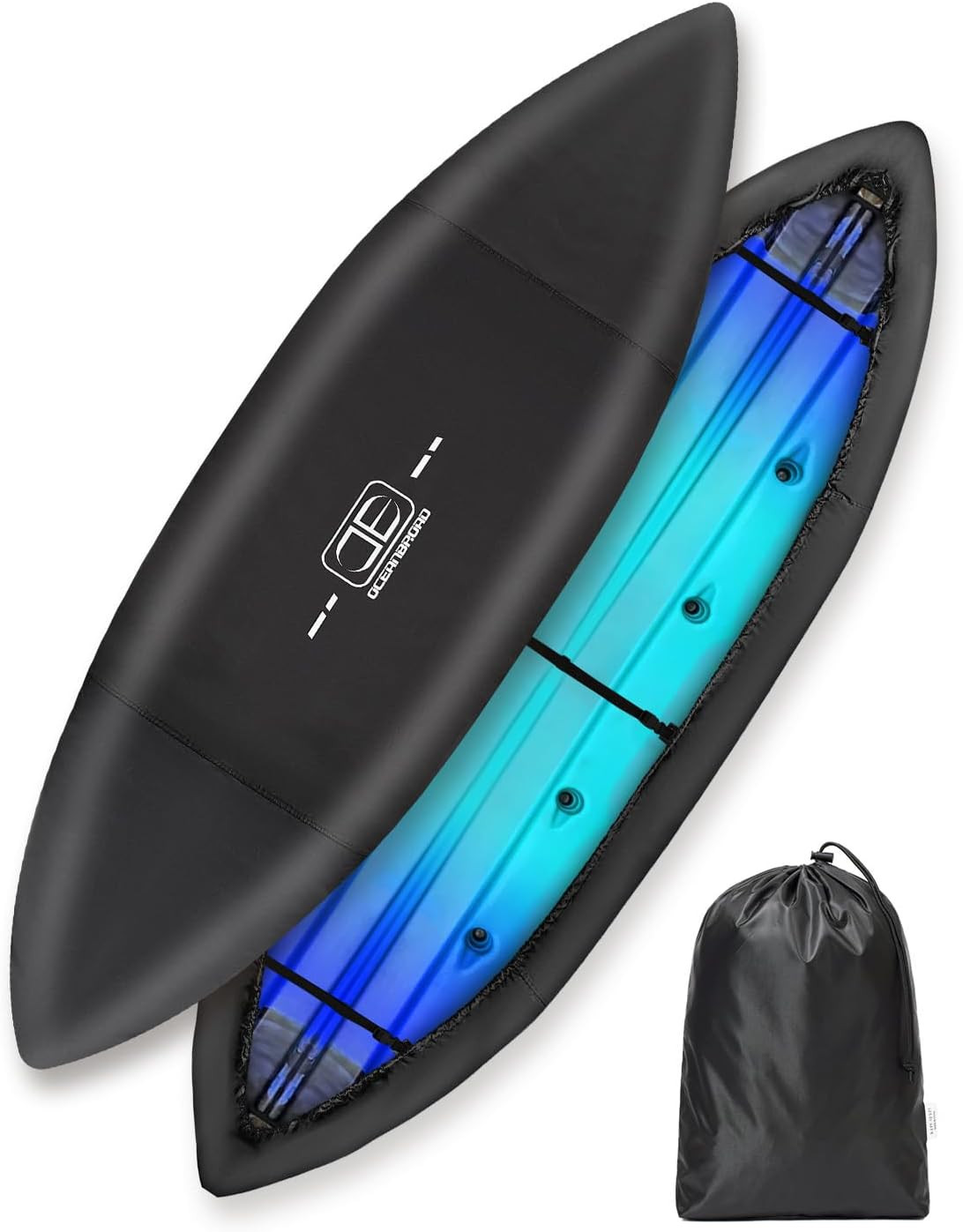 OCEANBROAD Kayak Cover, Water-Resistant Uv-Resistant Kayak(Non-Fishing) Canoe Du