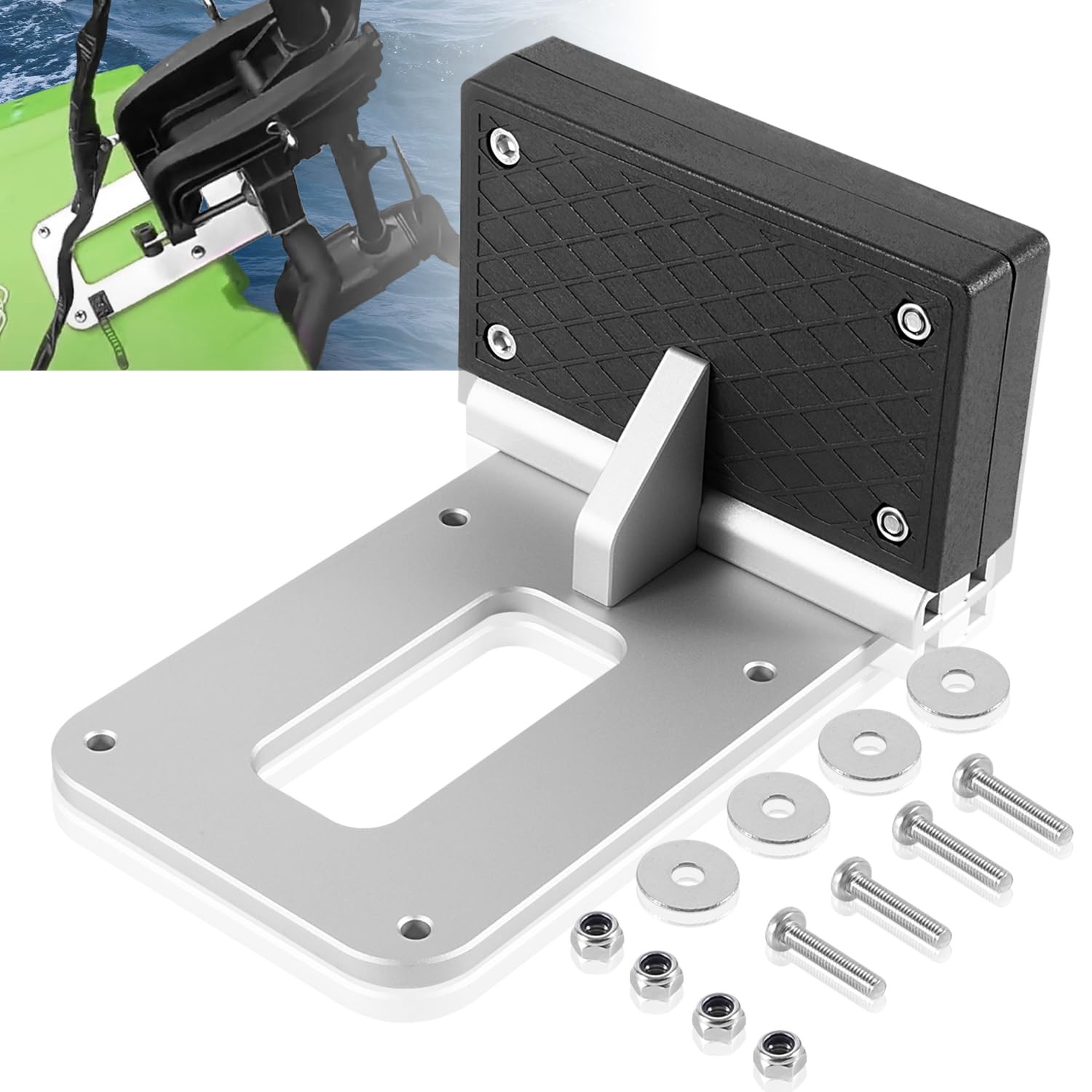 Universal Transom Trolling Motor Mounting Bracket for Kayaks/Kayak Marine Boa…
