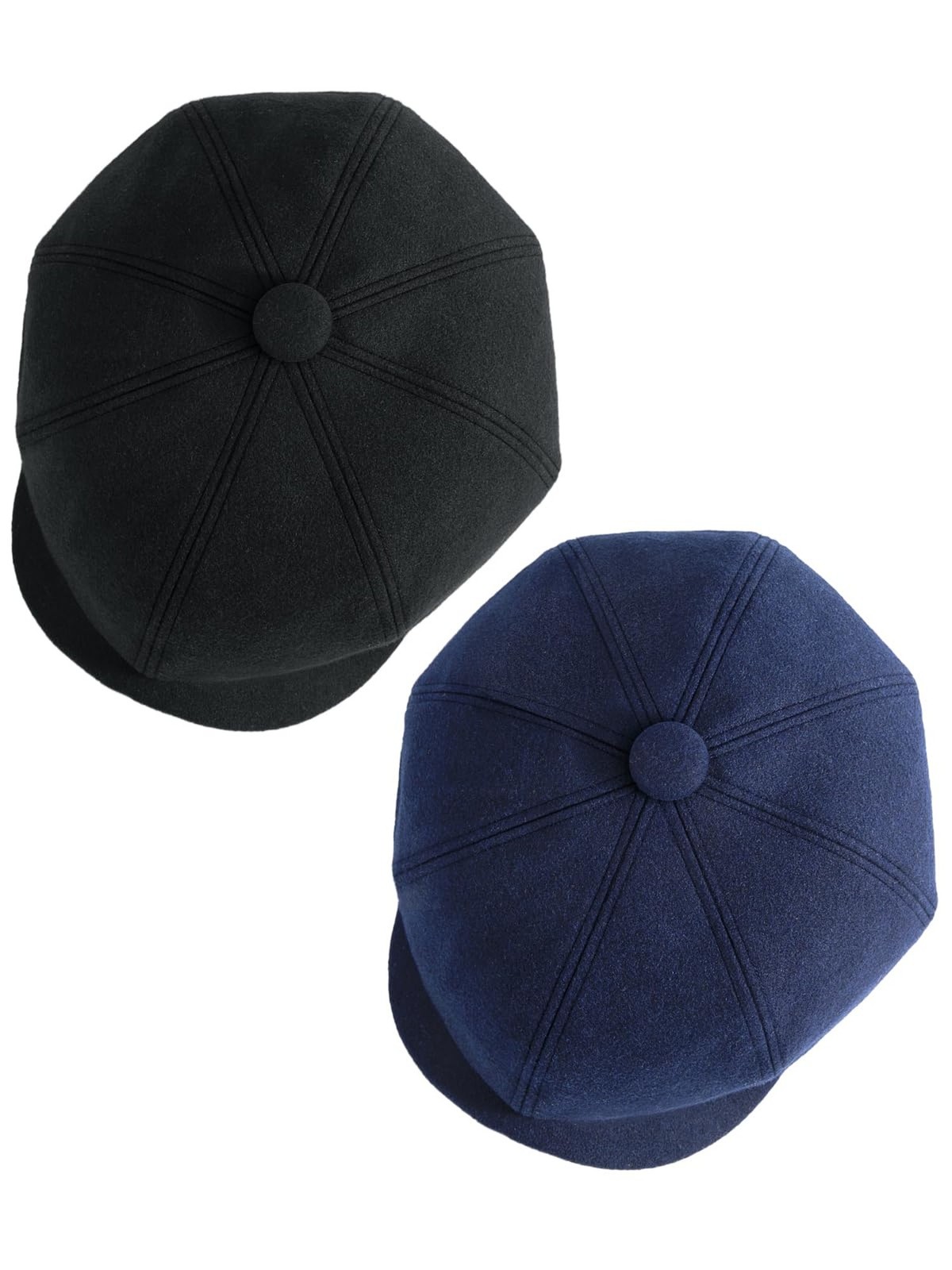 Senker Fashion 2 Pieces Newsboy Cap for Men | Herringbone Flat Caps, Elastic …