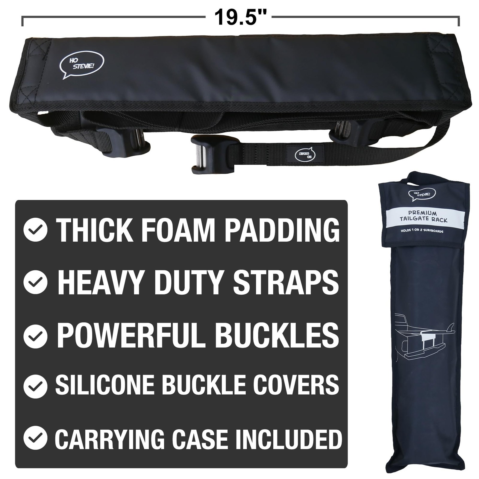 Surfboard Truck Rack – Durable Pad Fits All Tailgates – ‘No Scratch’