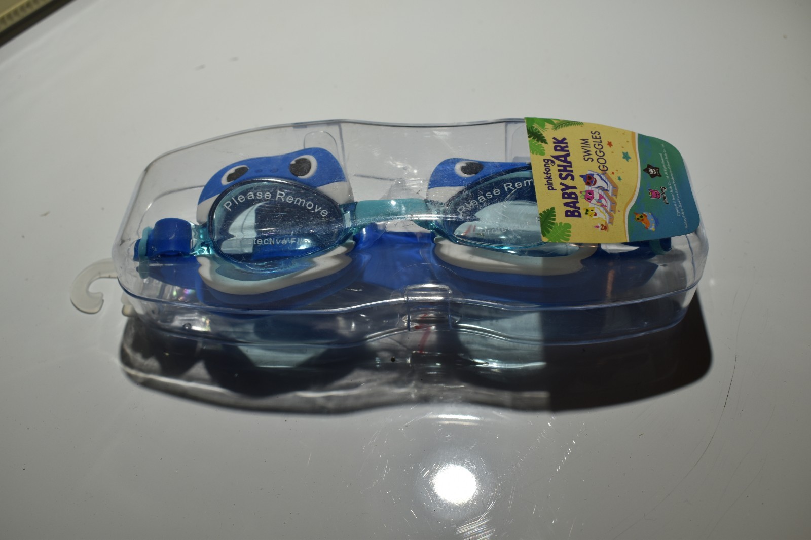 NEW- SwimWays Pinkfong Baby Shark Blue Kids Swim Goggles