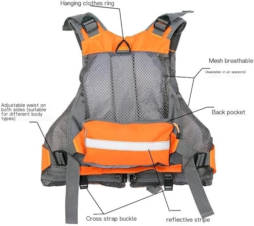 Fly Fishing Vest – Fishing Safety Life for with foam Army Green