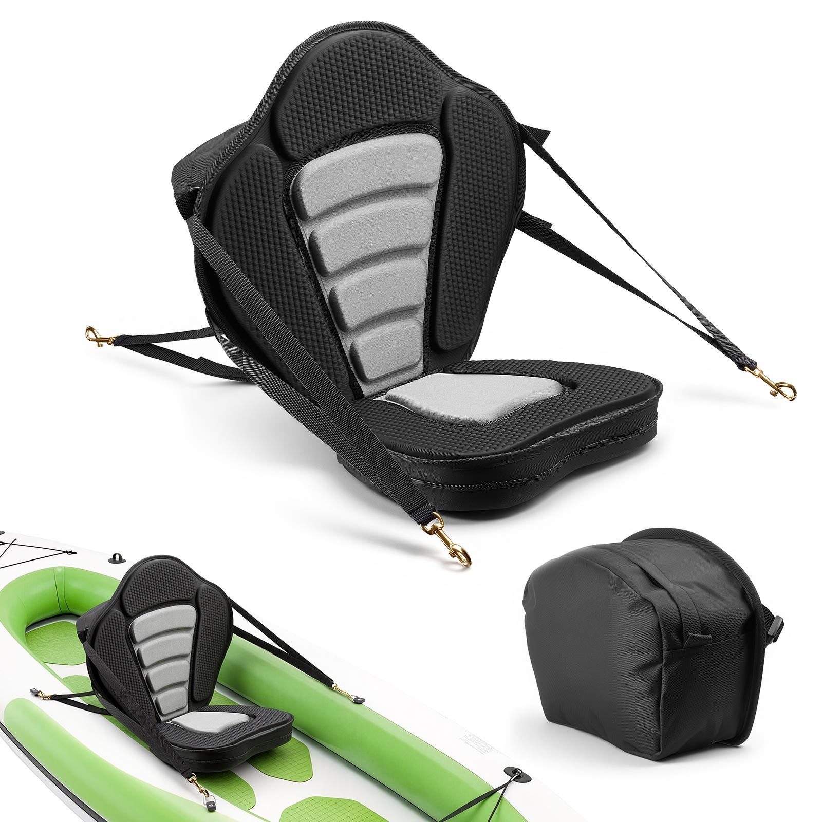 VEVOR Kayak Seat Universal Padded Kayak Seat Cushion Backrest 1 Pack 2.6″ Thick