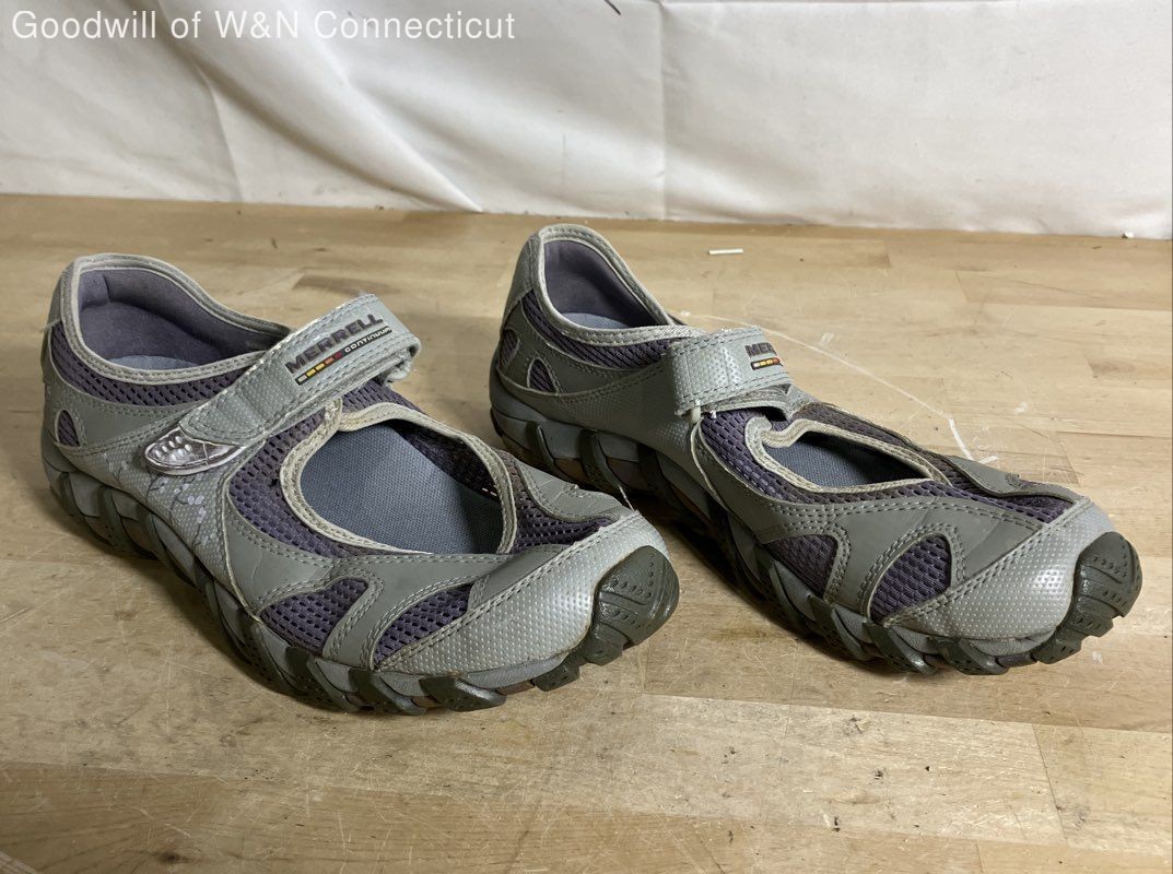 Merrell Waterpro Pandi Purple Grey Mary Jane Vibram Athletic Shoes Size 9