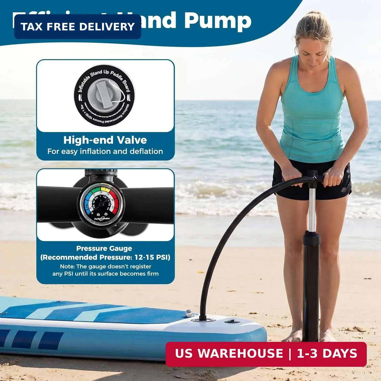11FT Inflatable Paddle Board with SUP Accessories, Stand Up Paddle Board with Re
