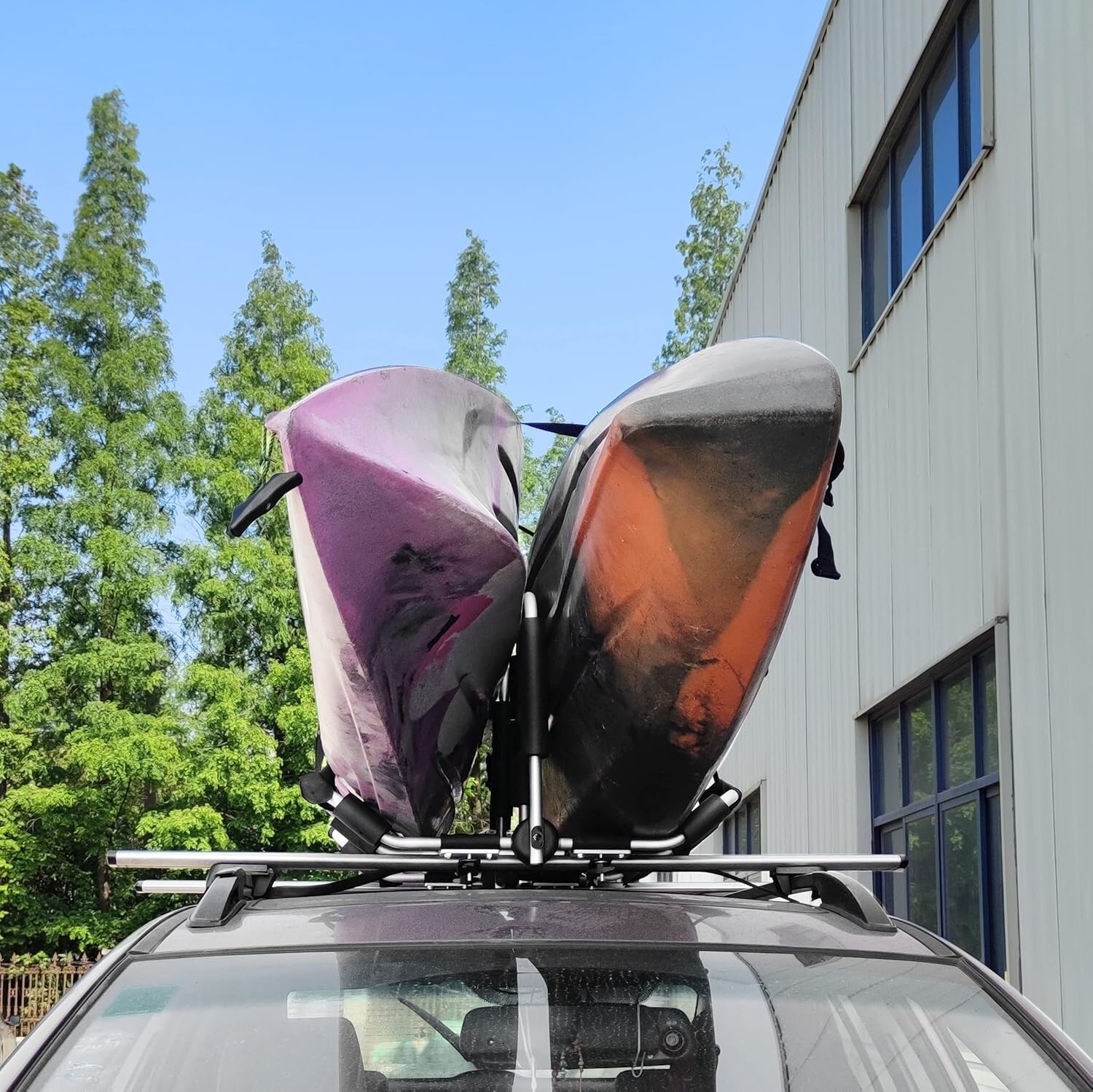 J-Style 4-in-1 Roof Rack Kayak Canoe Surfboard Ski Carrier for SUV Car Heavy Dut