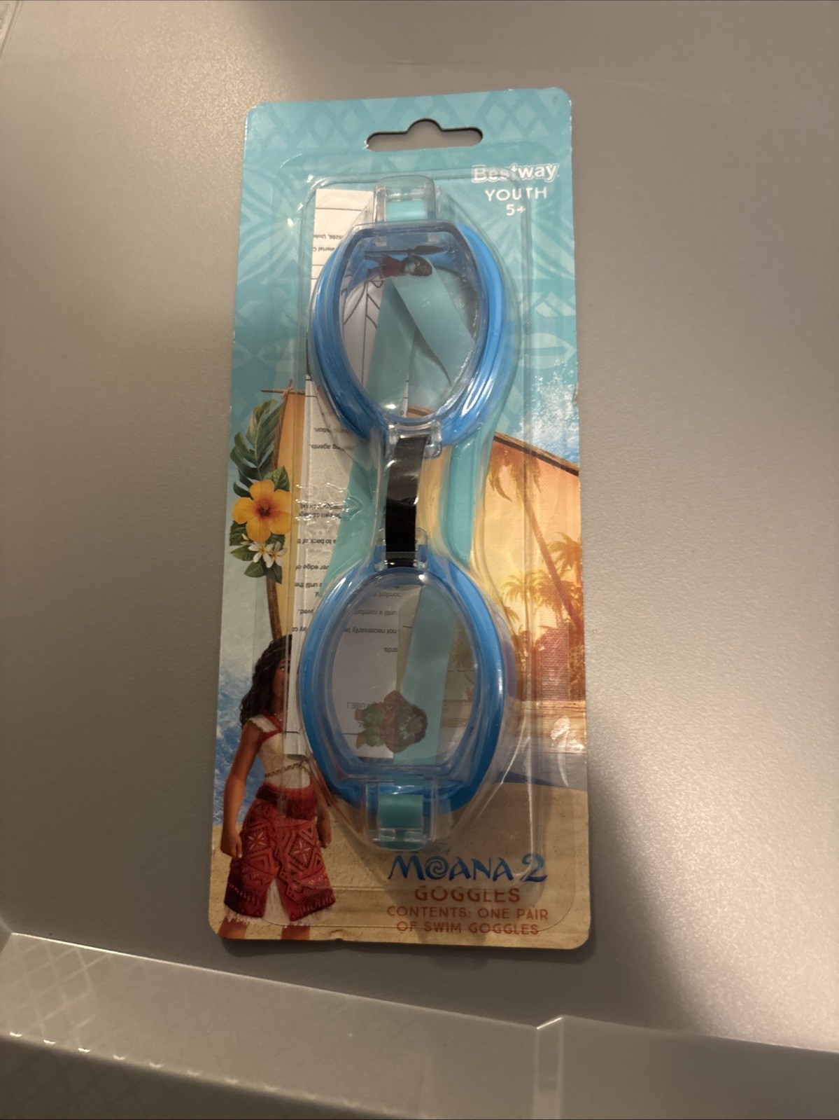 Disney Swim Goggles Moana 2 Kids with Adjustable Strap Brand New!