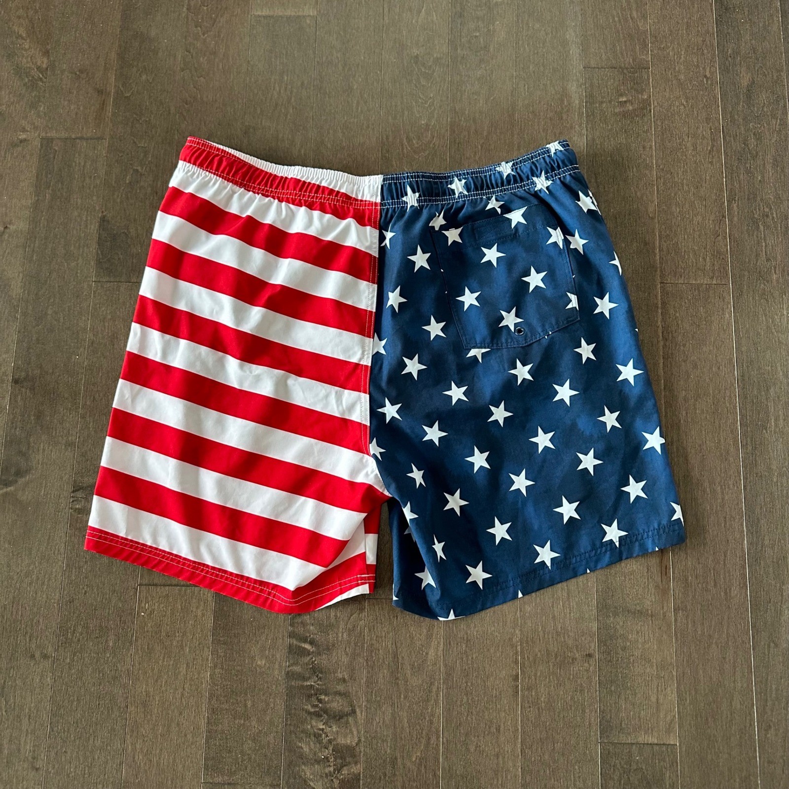 Old Navy Mens American Flag Swim Suit 4th of July Red White Blue Summer XL