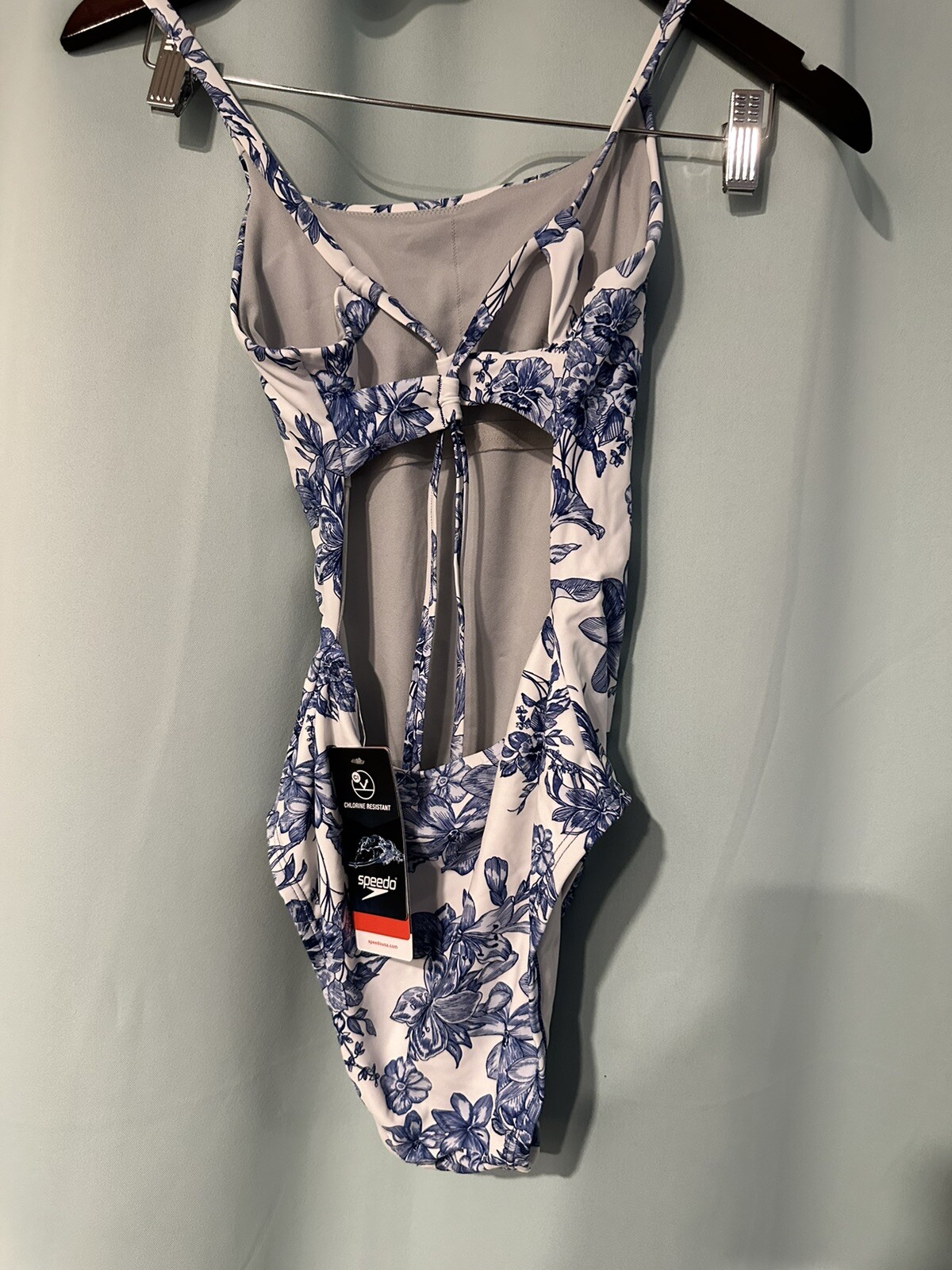 Speedo Double Cross Back 1-Piece-Cerulean Blue 1 Piece 4