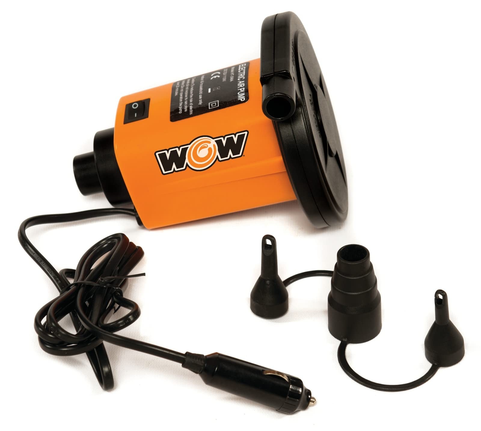 WOW Sports Electric Air Inflator 12V Pump for Towables Rafts Pool Floats 1.0 PSI
