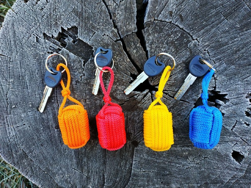 Handmade Yellow Floating Cork Sailor Key Chain Kayak Boat Sailing Float Buoy