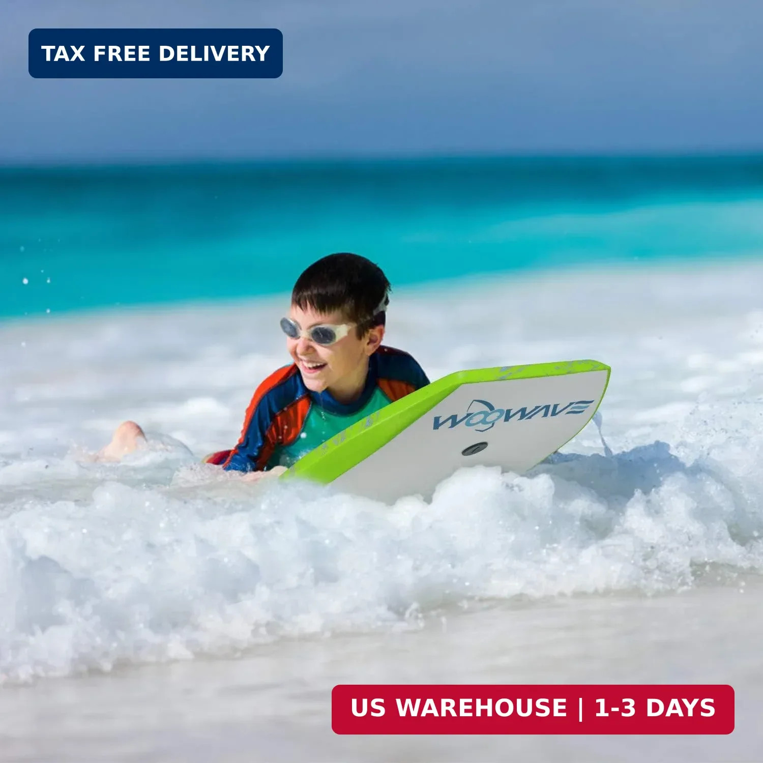 WOOWAVE Bodyboard 33-inch/36-inch/41-inch Super Lightweight Body Board with Coil