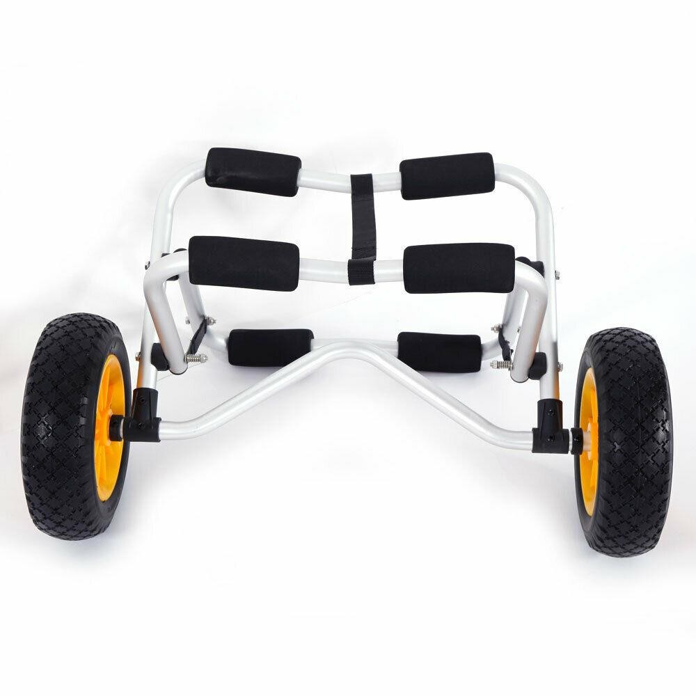 Aluminum Kayak Boat Canoe Gear Dolly Cart Trailer Carrier Tote Trolley Wheel