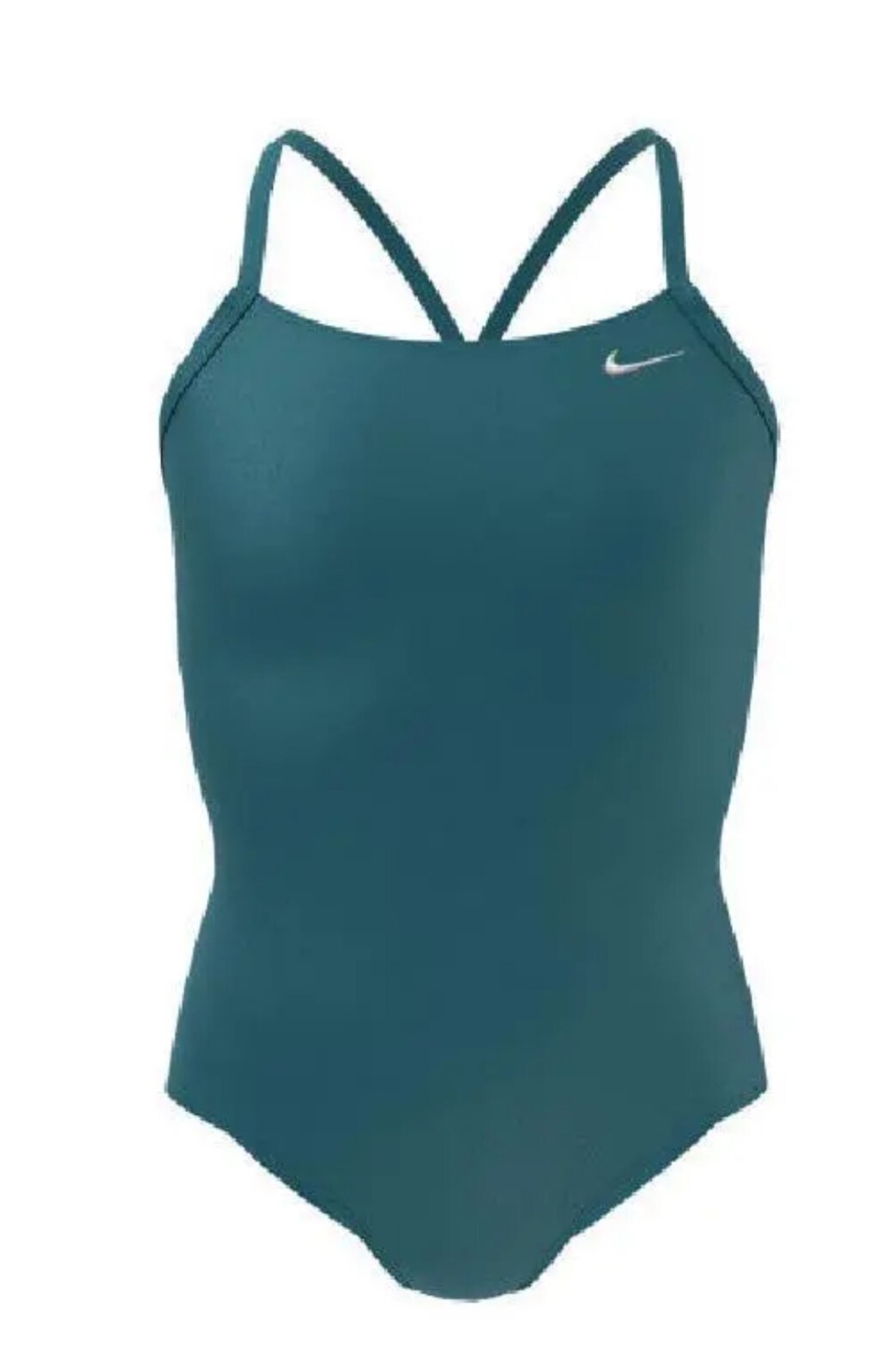Nike Swim Girls’ Polyester Cut-Out Tank One Piece Bright Spruce Size LARGE