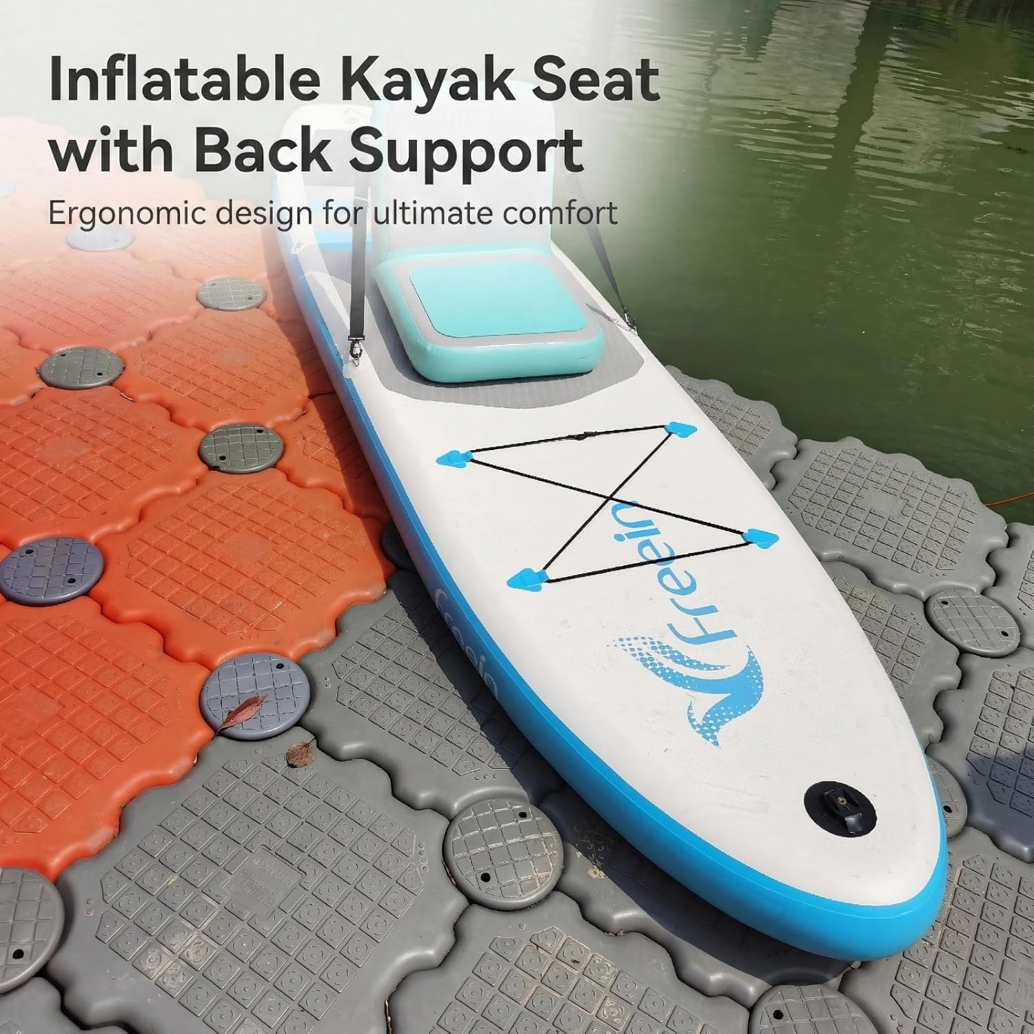 Freein 4″ Drop-Stitch Inflatable Paddle Board Seat Cushion for SUP & Kayak | Hig