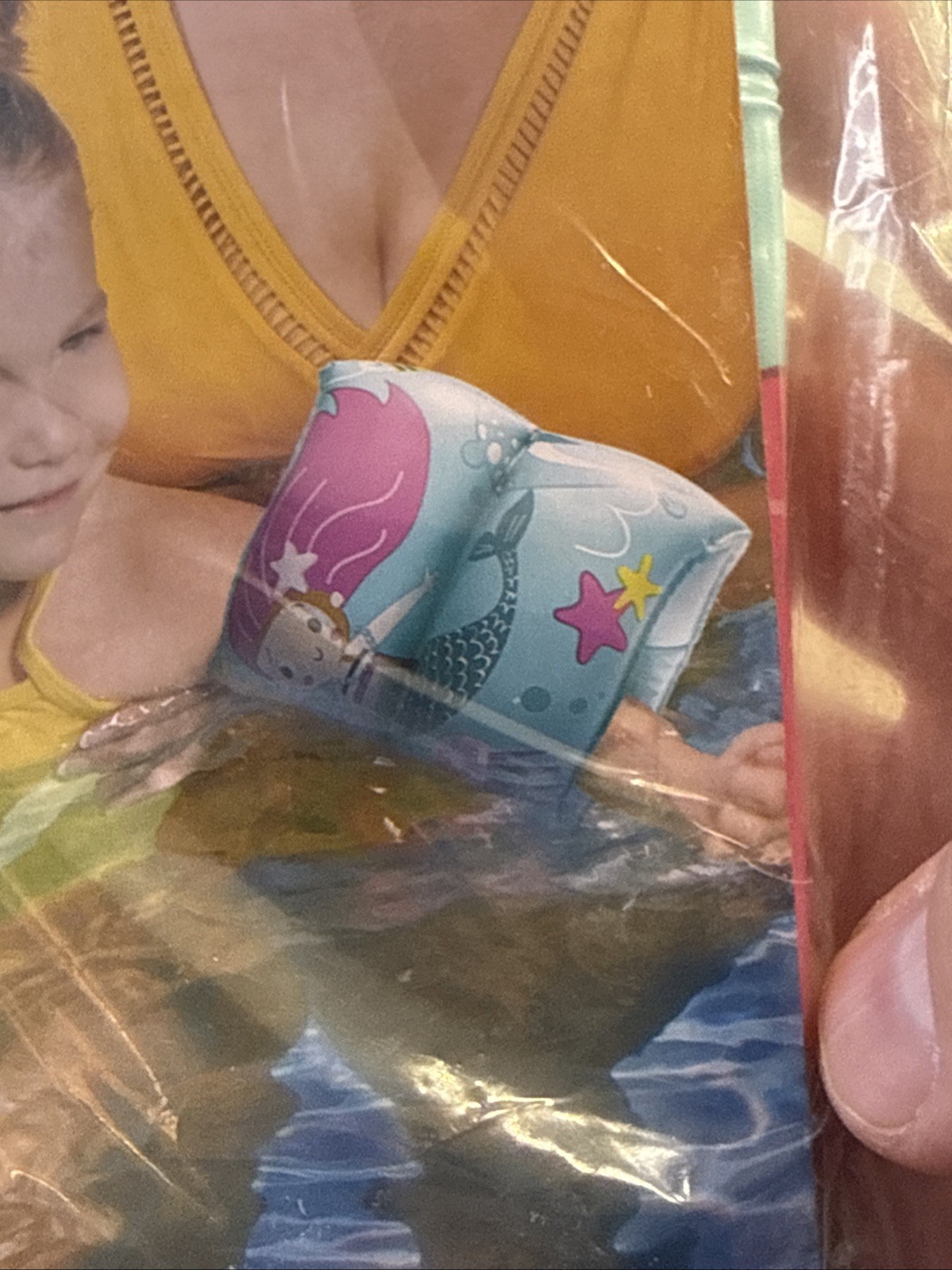 Inflatable Arm Bands Training Aid 3-6 Toddler Swim floaties girl mermaid Pool